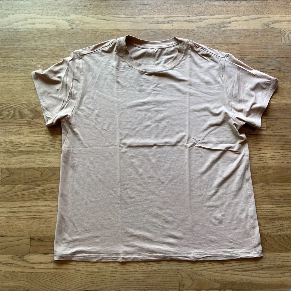 Womens Lululemon All Yours Boyfriend Tee tan size 14